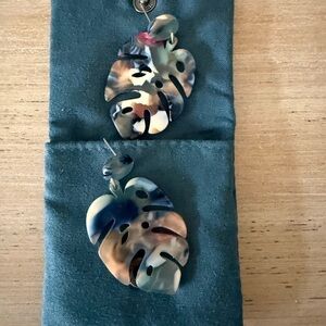 Multicolor Leaf Drop Earrings